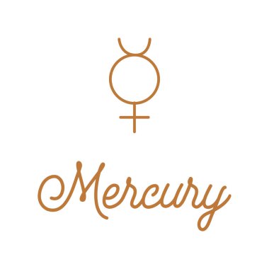 Zodiac ve gezegenlerin bej renkli astrolojik sembolleri