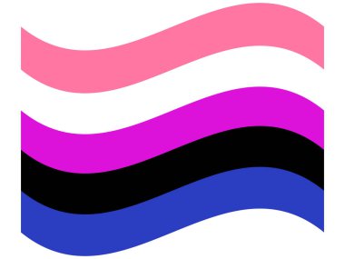 LGBT gurur bayrağı, cinsiyet akışkan gurur. Çok renkli barış bayrağı hareketi. Orijinal renk sembolü.