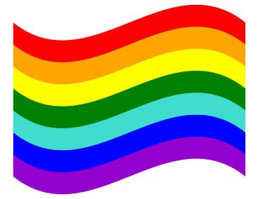 LGBT gurur bayrağı, gökkuşağı bayrağı geçmişi. Çok renkli barış bayrağı hareketi. Orijinal renk sembolü. Yatay çizgili simge.