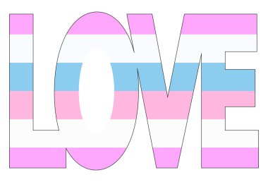 LGBT gurur bayrağı, Biseksüel gurur. Çok renkli barış bayrağı hareketi. Orijinal renk sembolü. Aşk sözcüğünün biçiminde