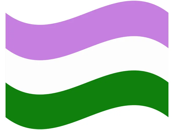 Прапор Гордості Лгбт Гендеркера Pride Різнокольоровий Рух Прапора Миру Символ — стоковий вектор