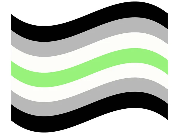 Флаг Гордости Лгбт Agender Pride Разноцветное Движение Мирный Флаг Оригинальный — стоковый вектор