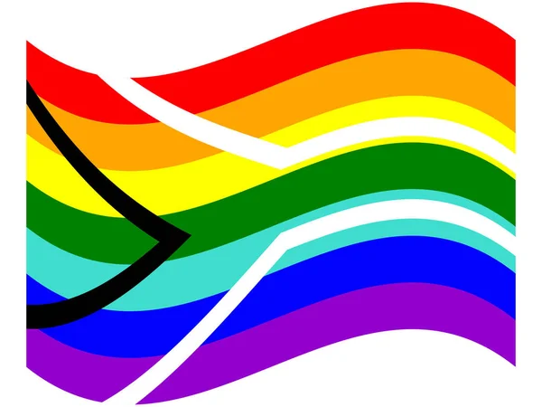 Gay Pride Flag South Africa Багатоколірний Рух Мир Оригінальний Символ — стоковий вектор