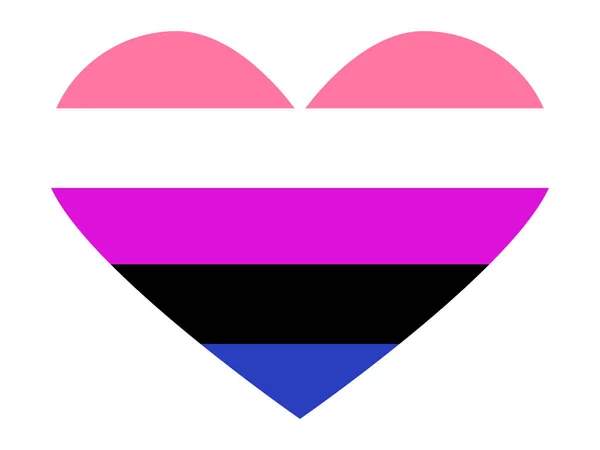 Bandera Del Orgullo Lgbt Genderfluid Pride Movimiento Multicolor Bandera Paz — Vector de stock