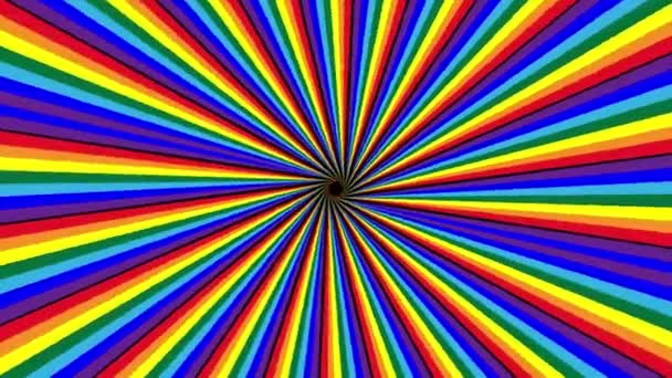 Een ronddraaiende hypnotische abstracte spiraalvormige lus — Stockvideo