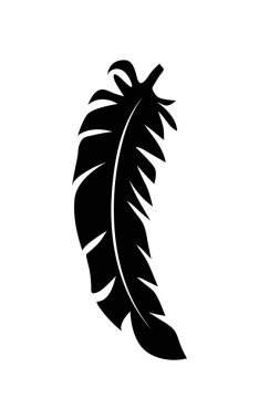 Eski bir tüy çizimi. Tüy tüyü silueti. Tüylü simgeyle harfin geri dönüşünü göster.