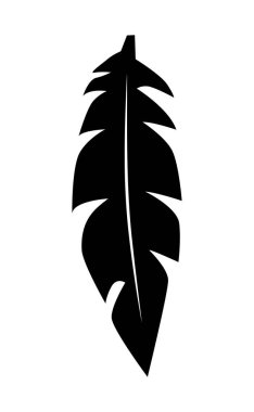 Eski bir tüy çizimi. Tüy tüyü silueti. Tüylü simgeyle harfin geri dönüşünü göster.