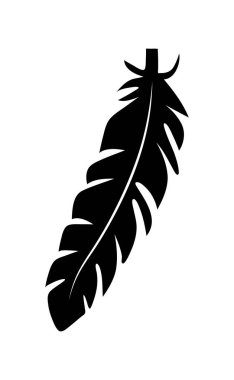 Eski bir tüy çizimi. Tüy tüyü silueti. Tüylü simgeyle harfin geri dönüşünü göster.