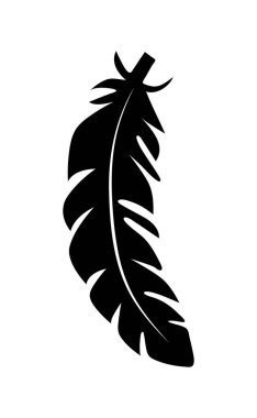 Eski bir tüy çizimi. Tüy tüyü silueti. Tüylü simgeyle harfin geri dönüşünü göster.