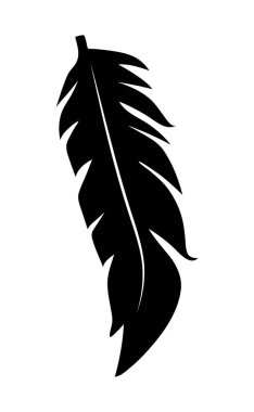 Eski bir tüy çizimi. Tüy tüyü silueti. Tüylü simgeyle harfin geri dönüşünü göster.