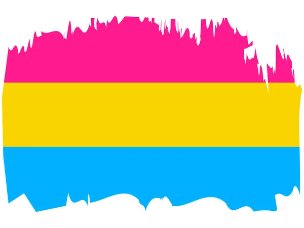 Bandera Del Orgullo Lgbt Orgullo Pansexual Movimiento Multicolor Bandera Paz — Archivo Imágenes Vectoriales