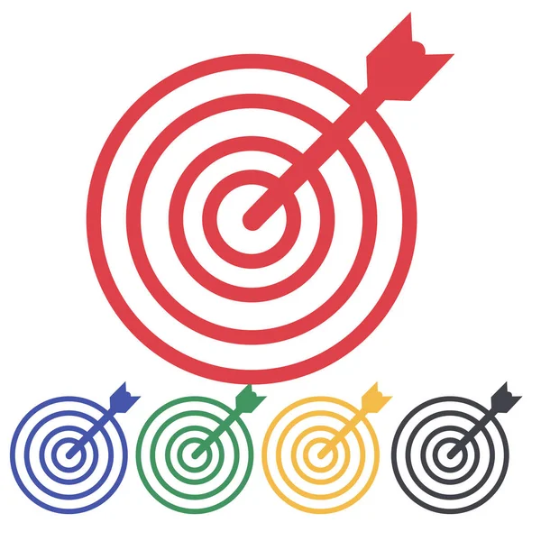 Aim Arrow Idea Concept Perfect Hit Winner Target Goal Icon — Vector de stock