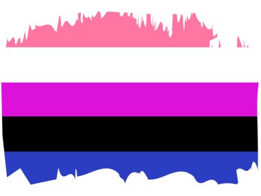 LGBT gurur bayrağı, cinsiyet akışkan gurur. Çok renkli barış bayrağı hareketi. Orijinal renk sembolü.