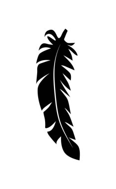 Eski bir tüy çizimi. Tüy tüyü silueti. Tüylü simgeyle harfin geri dönüşünü göster.