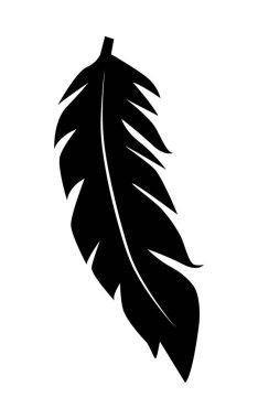 Eski bir tüy çizimi. Tüy tüyü silueti. Tüylü simgeyle harfin geri dönüşünü göster.