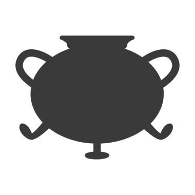 Esrarengiz sembol. Sihirli bir iksir kazanı ile mistik ve sihirli tasarım