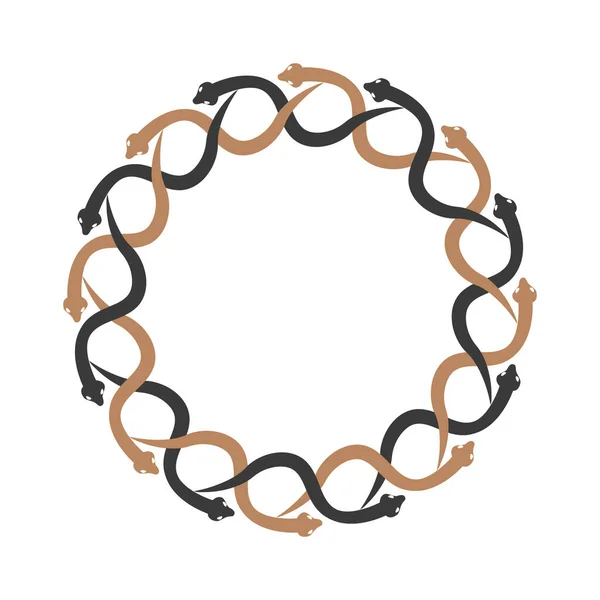 Symbole Ésotérique Design Mystique Magique Avec Cercle Serpents Bracelet — Image vectorielle