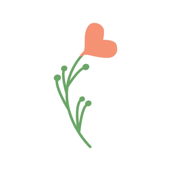 Boho Blommor Clipart Element Alla Hjärtans Dag Boho Stil Bohemisk — Stock vektor