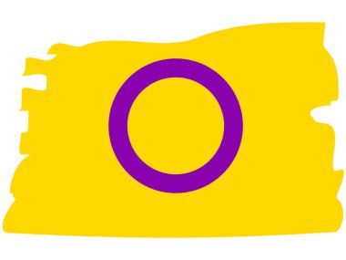 LGBT gurur bayrağı, Intersex Priride. Çok renkli barış bayrağı hareketi. Orijinal renk sembolü.