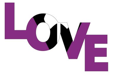 LGBT gurur bayrağı, LGBT lezbiyen bayrağı. Çok renkli barış bayrağı hareketi. Orijinal renk sembolü. Aşk sözcüğünün biçiminde