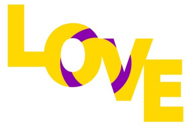 LGBT gurur bayrağı, Intersex Priride. Çok renkli barış bayrağı hareketi. Orijinal renk sembolü. Aşk sözcüğünün biçiminde