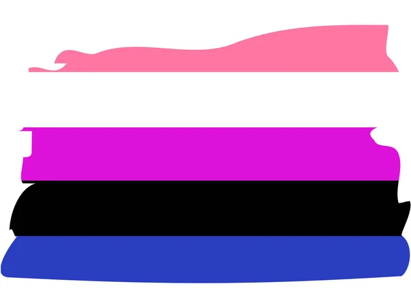 Флаг Гордости Лгбт Гендерная Жидкость Разноцветное Движение Мирный Флаг Оригинальный — стоковый вектор