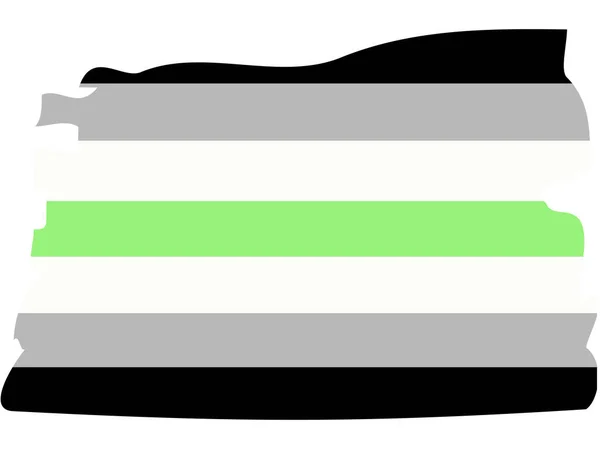 Lgbt Trots Vlag Agender Pride Veelkleurige Vredesvlag Beweging Originele Kleuren — Stockvector