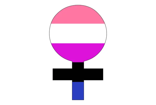 Lmbt Büszke Zászló Genderliquid Pride Sokszínű Béke Zászló Mozgalom Eredeti — Stock Vector