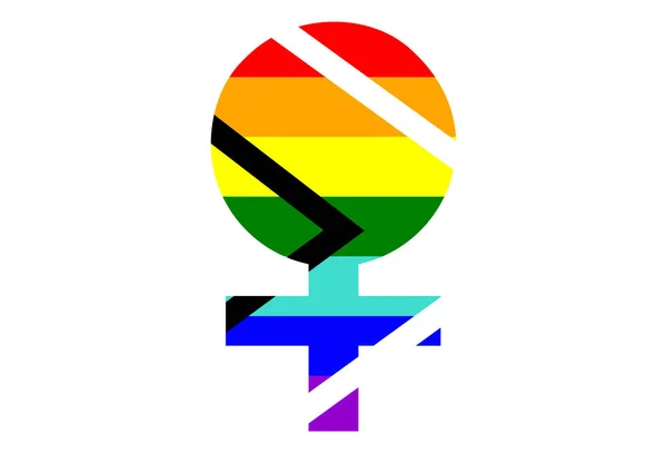Lgbt Pride Flag Gay Pride Flag South Africa Multicolored Peace — Image vectorielle