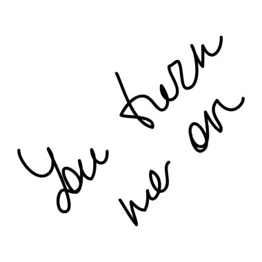 Kaligrafi el yazısı ile yazılmış aşk beyanı, seni seviyorum cümlesiyle eş anlamlıdır. Sevgililer Günü.