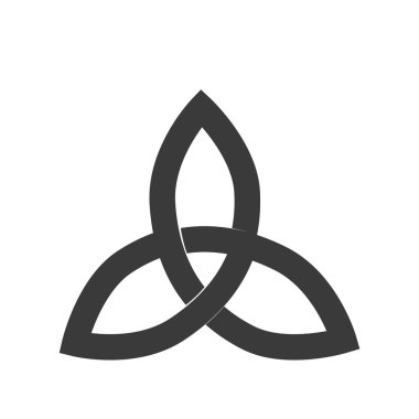 Esrarengiz sembol. Üçlünün gücünün mistik ve büyülü tasarımı