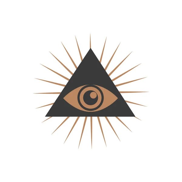 Ezoteryczny Symbol Mistyczny Magiczny Design Złymi Oczami — Wektor stockowy