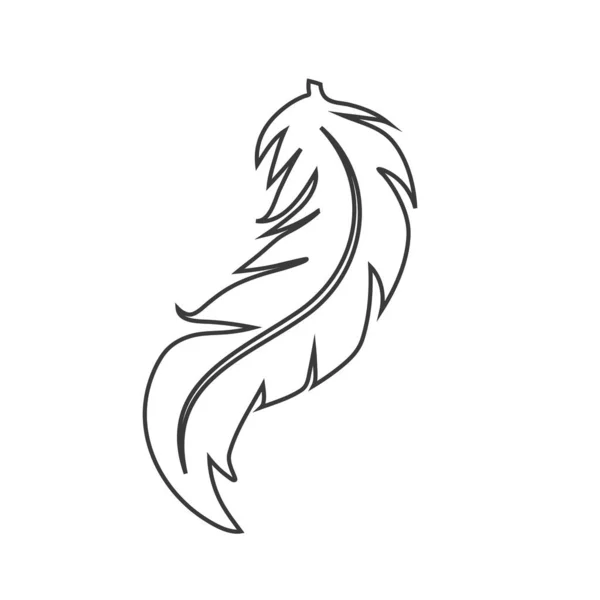 Simbol Esoteris Desain Mistis Dan Ajaib Dengan Feather - Stok Vektor