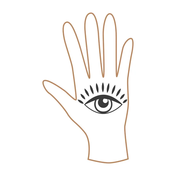 Símbolo Esotérico Diseño Místico Mágico Con Ojos Malvados — Archivo Imágenes Vectoriales