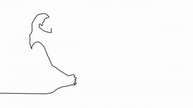 Kadın doğada yoga egzersizi yapıyor. Kobra pozu. Yoga pozu veren kadın çizgi film karakteri. Sağlıklı yaşam tarzı.