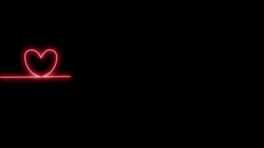 Koyu tuğlalı bir duvarda neon kalp atışı. Mat ile birlikte neon titreşim işareti.