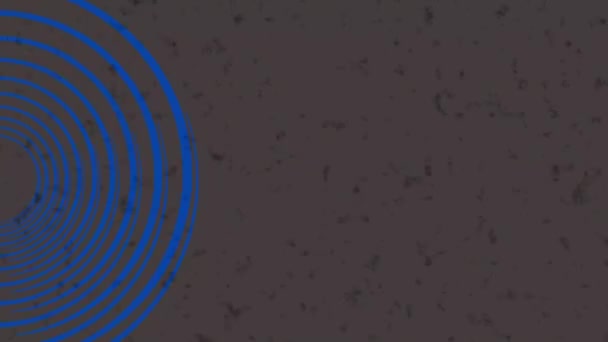 Синий и фиолетовый неоновые круги абстрактные футуристические хай-тек движения фон — стоковое видео