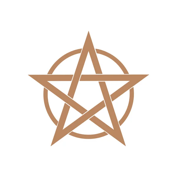 Símbolo Esotérico Design Místico Mágico Com Pentagrama — Vetor de Stock