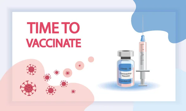 疫苗接种概念 免疫接种运动 疫苗的接种 保健和安全 注射器和疫苗瓶医疗 平面插图 — 图库矢量图片