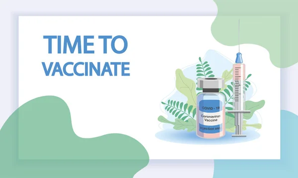 Aşı Konsepti Dokunulmazlık Kampanyası Aşıya Karşı Bir Aşı Sağlık Güvenlik — Stok Vektör
