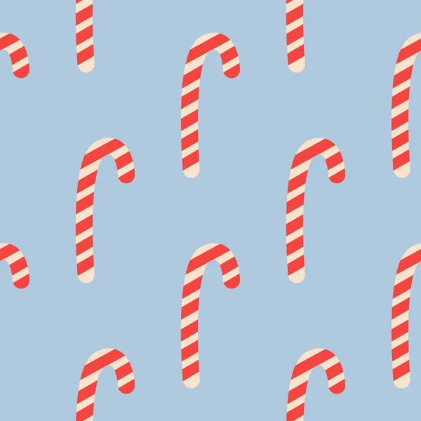 Christmas Candy Cane Stripes Seamless Pattern Red White Popular Winter — Stock Vector