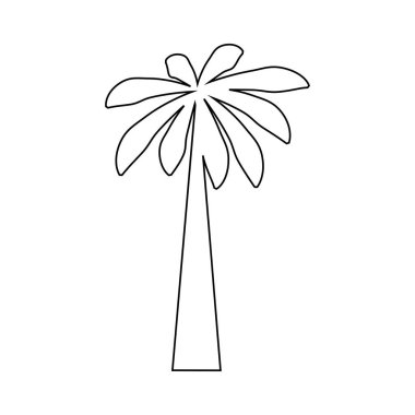 Palmiye tropikal ağaç seti simgeleri beyaz arkaplanda izole edilmiş siyah siluet çizimi