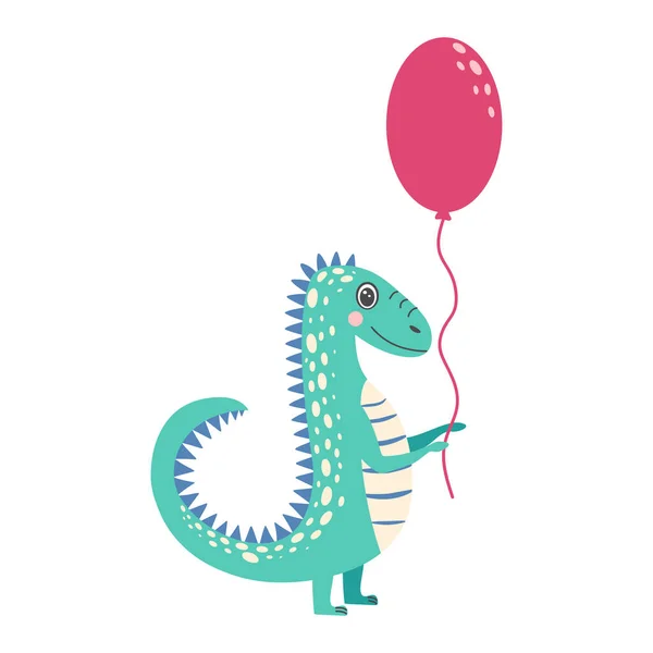 Festa Dino Aniversário Dino Letras Dinossauro Ilustração Moderna Brilhante Para —  Vetores de Stock