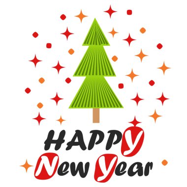 Noel ağacı, kış kutlaması kartpostalı mevsim kutlaması bayramları ve yeni yıl için.