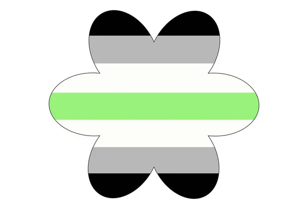 Hbtq Stolthet Flagga Agender Pride Flerfärgad Fredsflagga Rörelse Original Färger — Stock vektor