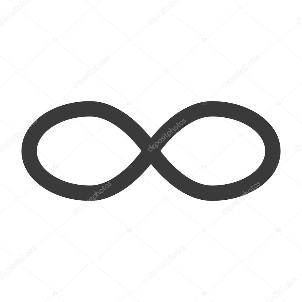 Esoteric symbol. Mystical and magical design with lemniscate pattern