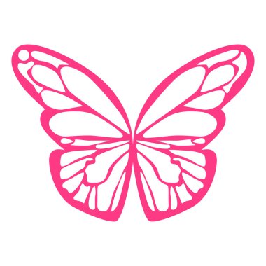 Kelebekler bahar siluetleri. Küpeler beyaz arkaplandaki dosya şablonlarını kesti