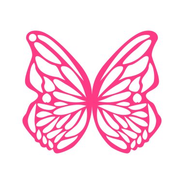 Kelebekler bahar siluetleri. Küpeler beyaz arkaplandaki dosya şablonlarını kesti