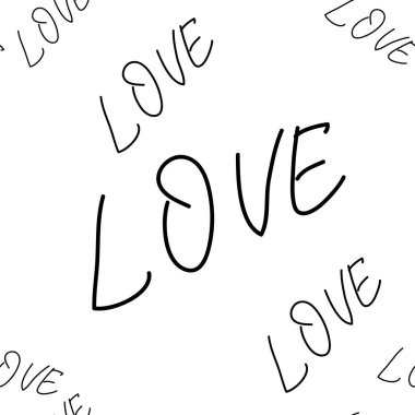 Beyazların üzerinde izole edilmiş romantik desenleri seviyorum. siyah ve beyaz pürüzsüz desen