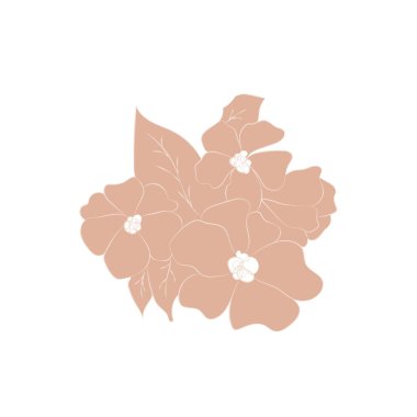 Resim kahverengi bej çıplak çiçek, bir çizgi çizimi, çizgi sanatı, modern illüstrasyon ve sanat, doğa ve bitkiler minimalist tasarım